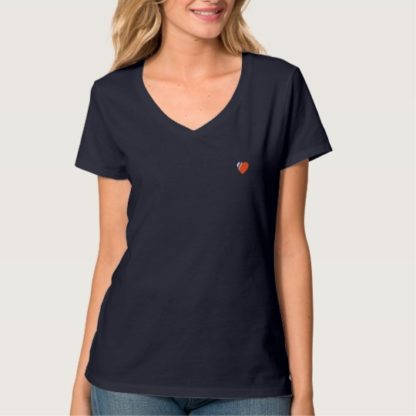 Image: Love My Coastie Crossed Anchor v-neck T-shirt (front)
