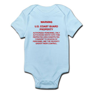 Image: Warning USCG Property Body Suit
